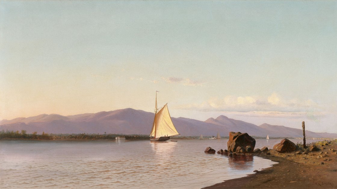 Kingston Point, río Hudson. Francis A. (Francis Augustus Silva) Silva