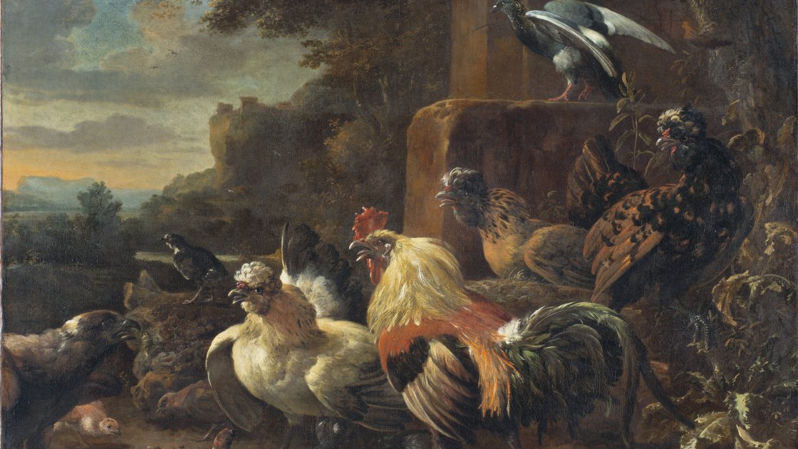 Paisaje con aves de corral. Melchior de Hondecoeter