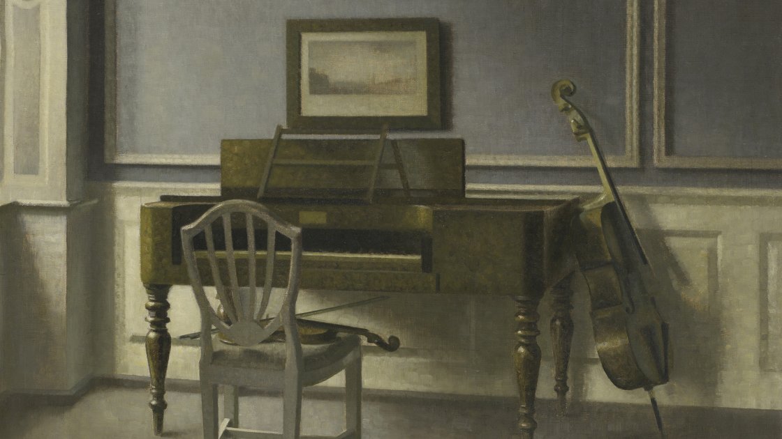 Vilhelm Hammershøi. Autorretrato. La casa de campo Spurveskjul en Sorgenfri, al norte de Copenhague