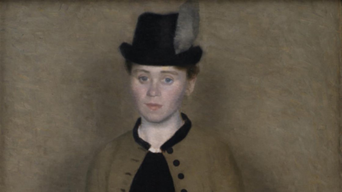 Vilhelm Hammershøi. Retrato de Ida Ilsted, futura mujer del artista, 1890