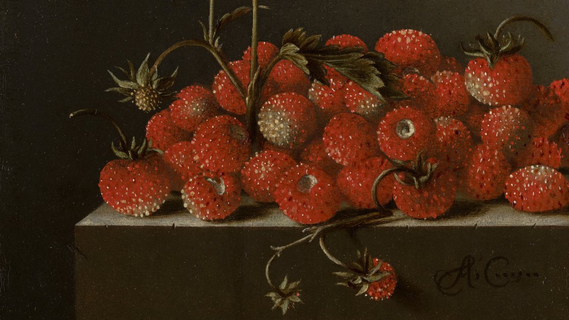 Adriaen Coorte, Bodegón con fresas silvestres