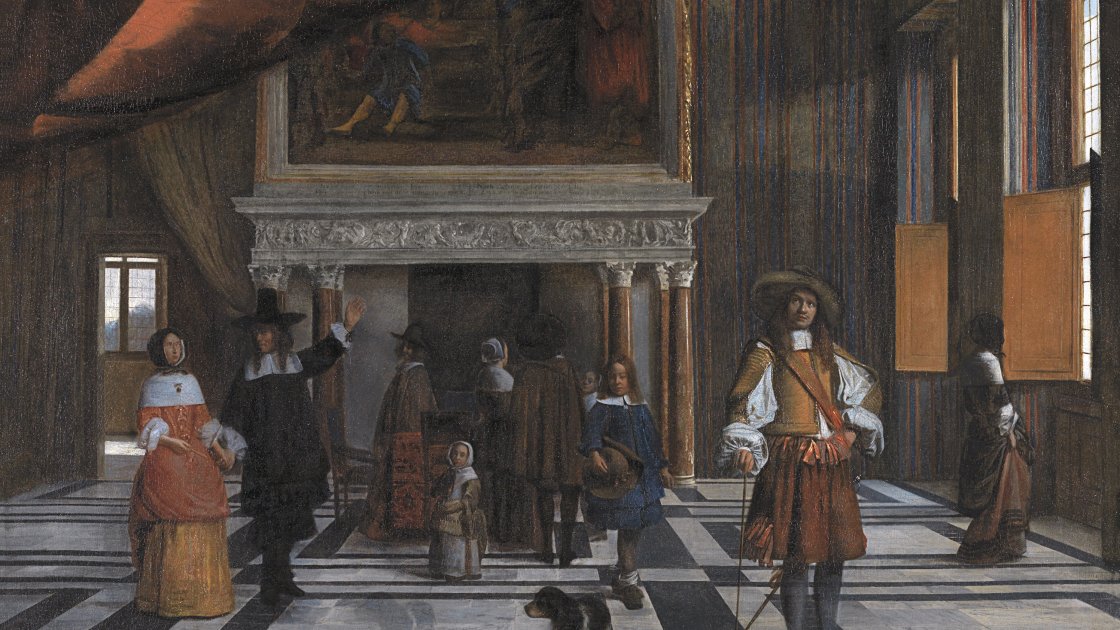 La sala del concejo del Ayuntamiento de Amsterdam. Pieter Hendricksz. de Hooch