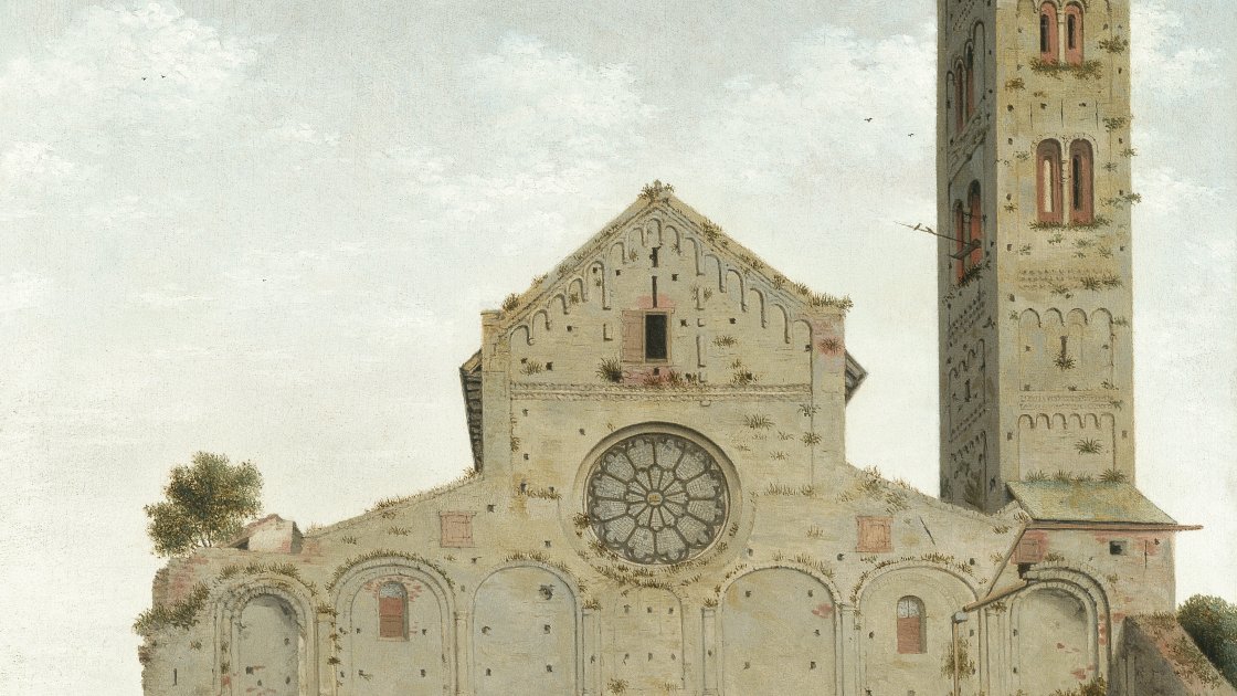 La fachada occidental de la iglesia de Santa María de Utrecht. Pieter Jansz. Saenredam
