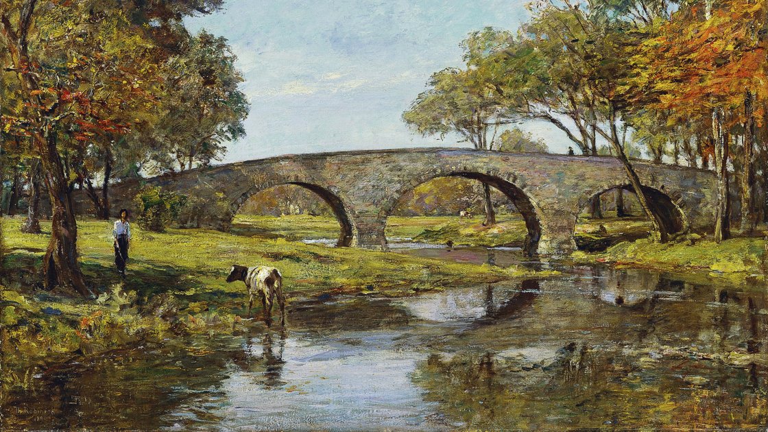 El viejo puente. Theodore Robinson