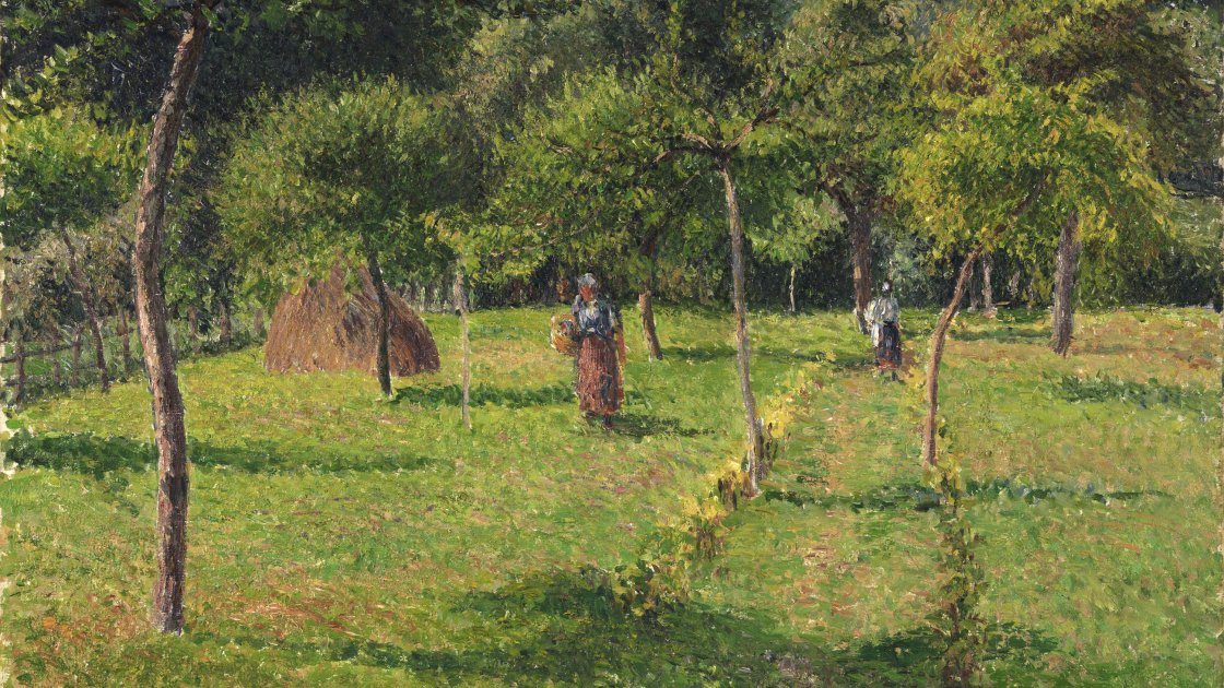 El huerto en Éragny. Camille Pissarro
