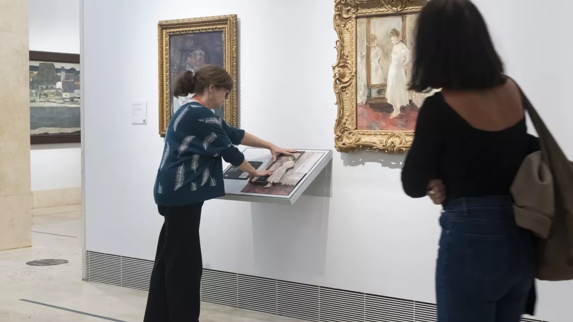 Relieve para la exploración táctil en una sala del museo