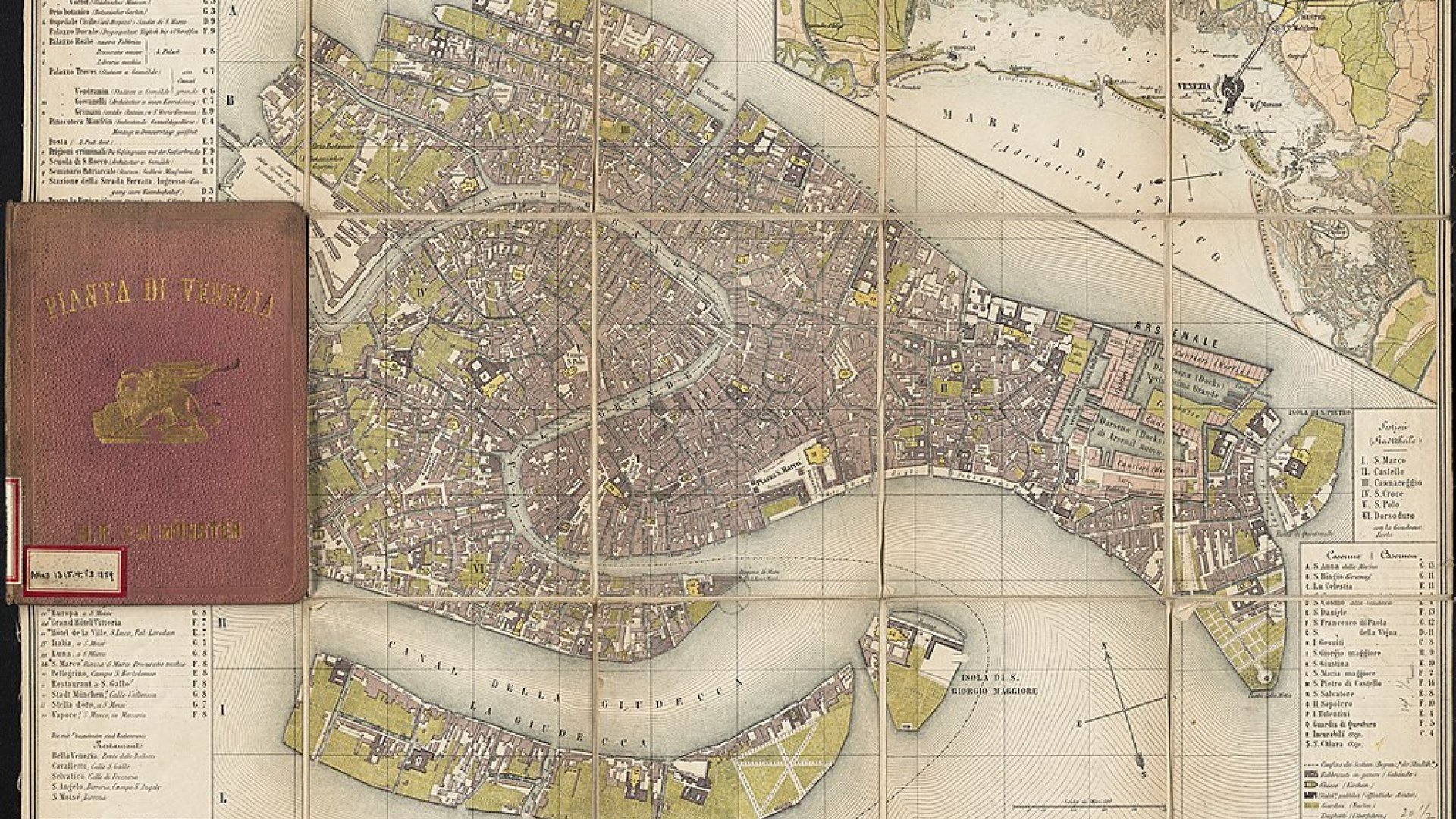 Mapa de Venecia, 1870