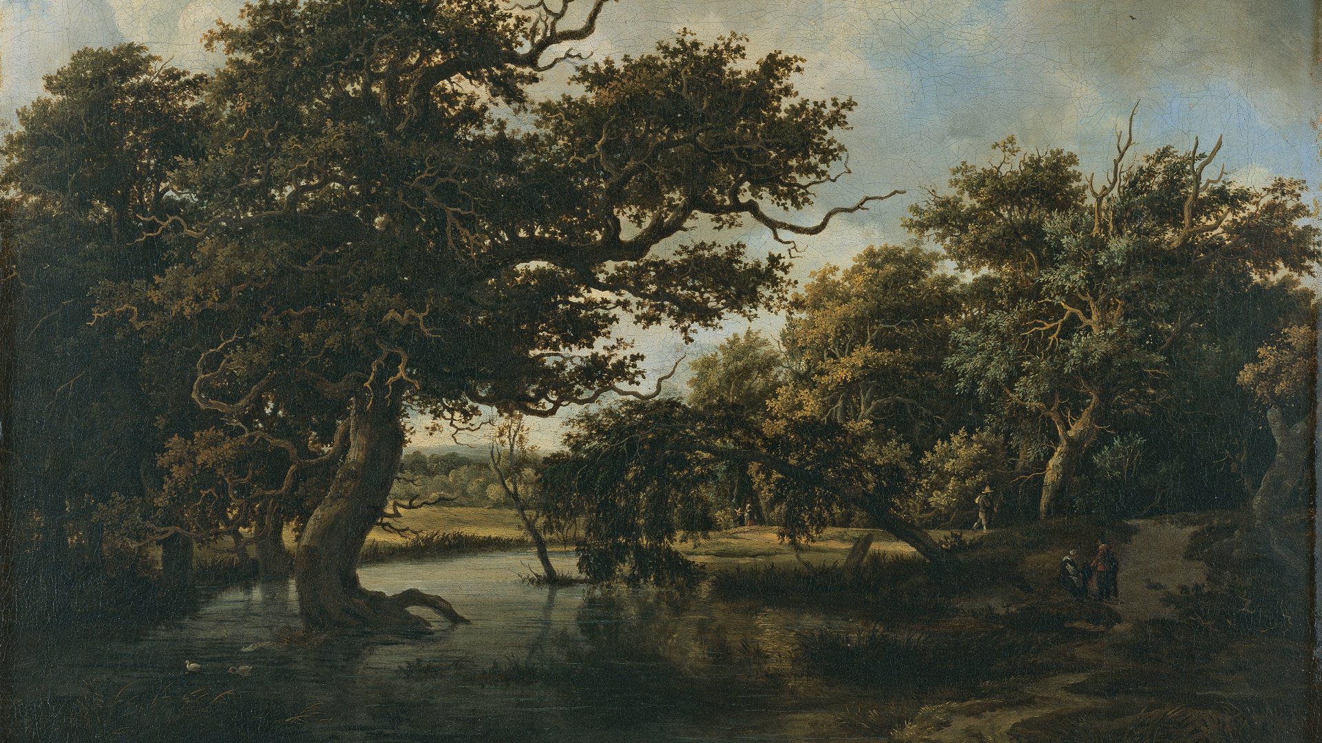 Bosque pantanoso. Meindert Lubbertsz. Hobbema