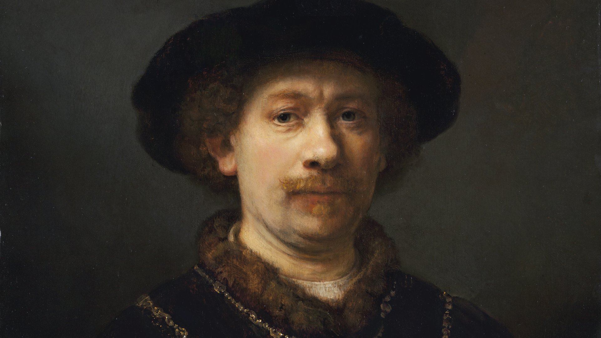 Autorretrato con gorra y dos cadenas. Rembrandt (Rembrandt Harmensz. van Rijn)