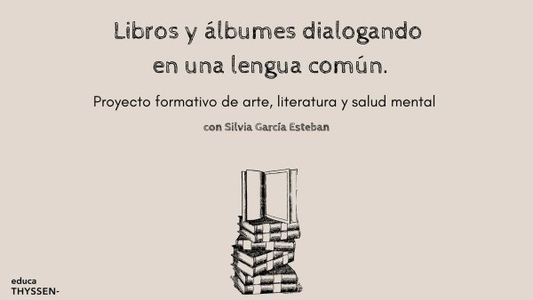 portada del recurso con unos libros en el centro