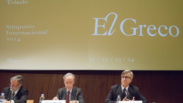 Guillermo Solana durante la inauguración del simposio internacional El Greco