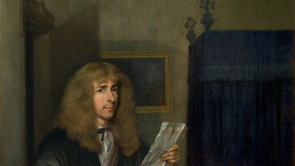 Retrato de un hombre leyendo un documento. Gerard ter Borch ii