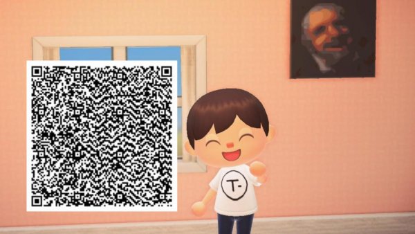 Imagen de QR de una obra para el videojuego Animal Crossing