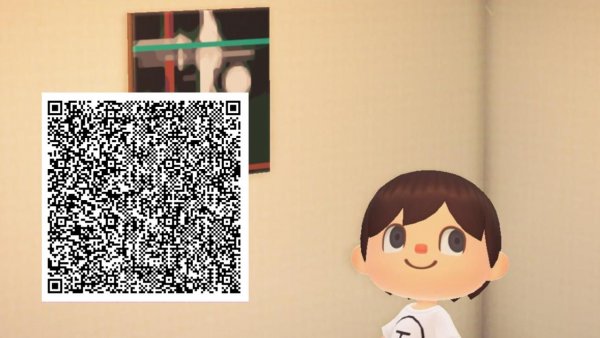 Imagen de QR de una obra para el videojuego Animal Crossing