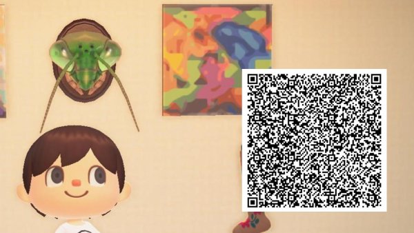 Imagen de QR de una obra para el videojuego Animal Crossing