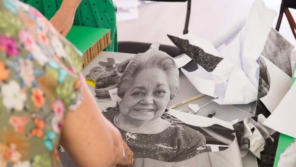 Participante durante el desarrollo de un taller