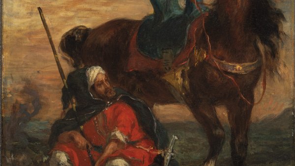 Jinete árabe. Eugène Delacroix
