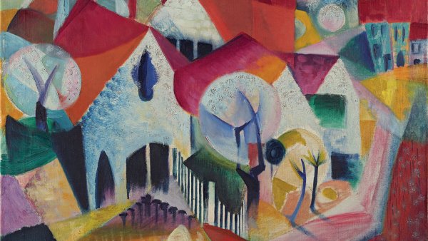 Grupo de casas en primavera. Johannes Itten