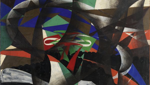 Manifestación patriótica. Giacomo Balla