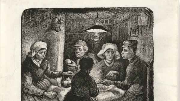 Campesinos comiendo patatas. Vincent van Gogh