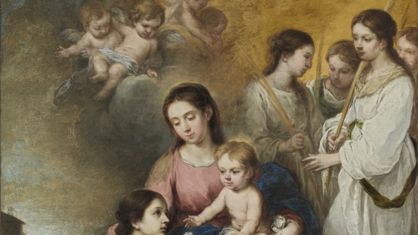 La Virgen y el Niño con santa Rosa de Viterbo. Bartolomé Esteban Murillo