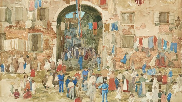 Riva degli Schiavoni, Castello (Venecia). Maurice Brazil Prendergast