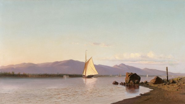 Kingston Point, río Hudson. Francis A. (Francis Augustus Silva) Silva