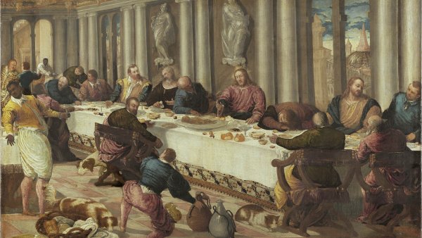 La Última Cena. Anónimo VENECIANO activo h. 1570