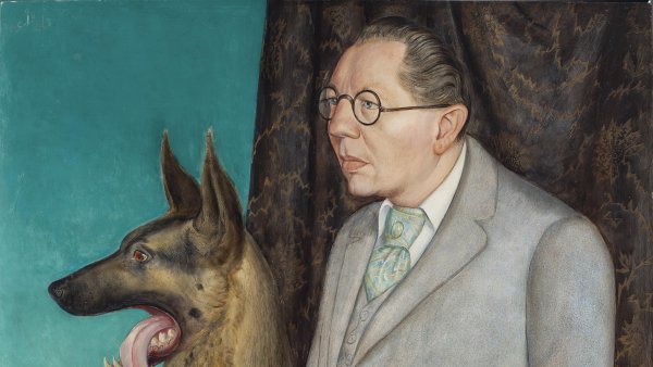 Hugo Erfurth con perro. Otto Dix
