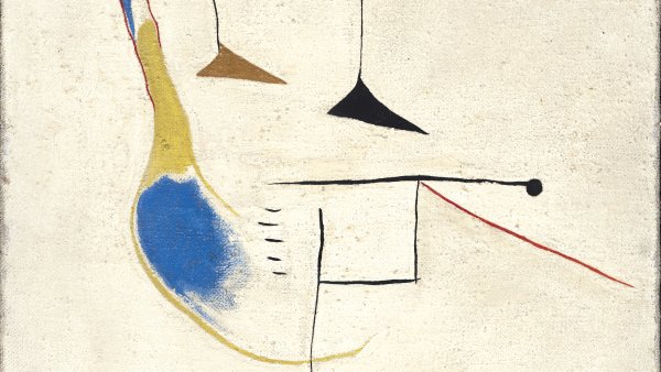 Pintura sobre fondo blanco. Joan Miró