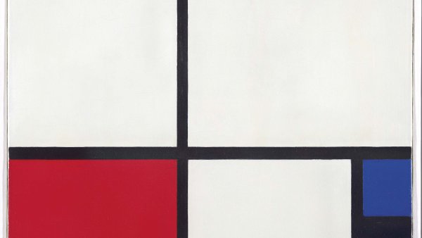 Composición de colores / Composición nº I con rojo y azul. Piet Mondrian