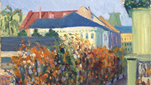 Vista desde la casa del hermano de la artista, Bonn. Gabriele Münter