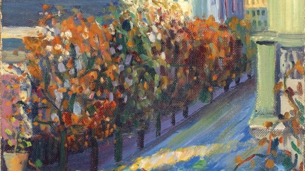 Vista desde la casa del hermano de la artista, Bonn. Gabriele Münter
