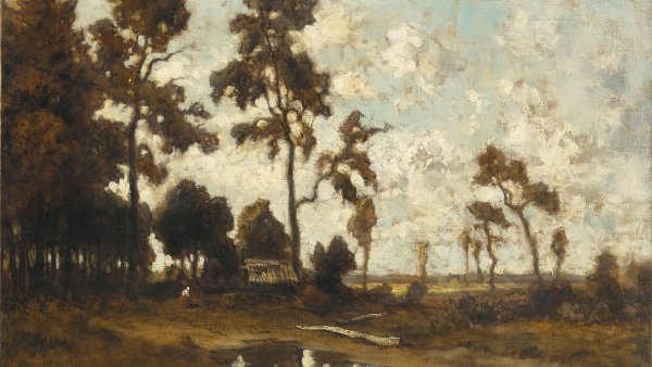 ROUSSEAU THÉODORE. La choza de los carboneros en el Bosque de Fontainebleau