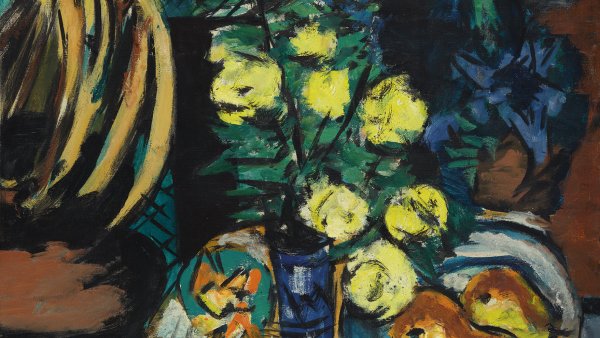 Bodegón con rosas amarillas. Max Beckmann