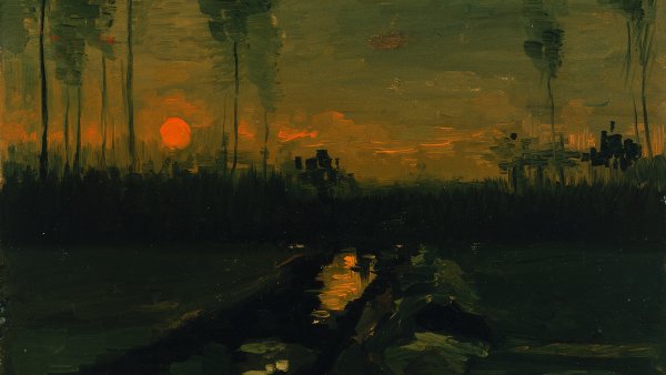 Paisaje al atardecer. Vincent van Gogh