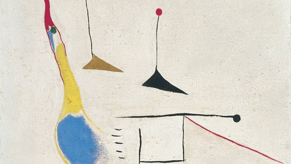 Pintura sobre fondo blanco. Joan Miró