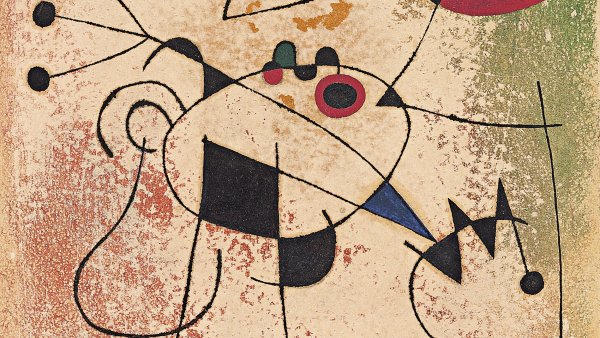 El pájaro relámpago cegado por el fuego de la luna. Joan Miró