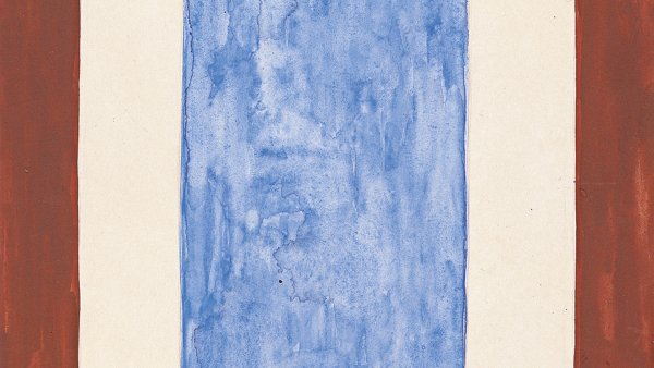 Composición con rectángulo azul. Natalia (Natalia Sergeevna Goncharova) Goncharova