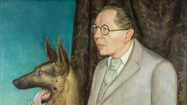 Hugo Erfurth con perro. Otto Dix