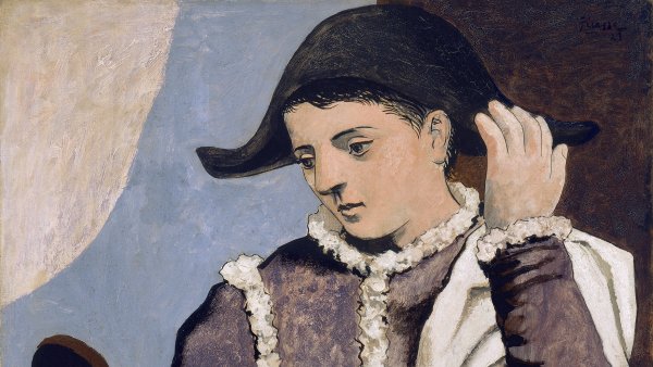 Arlequín con espejo. Pablo  Picasso