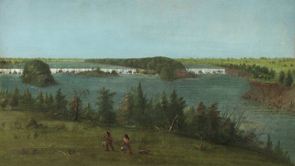 Las cataratas de San Antonio. George Catlin