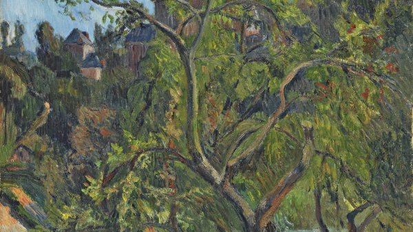 Un huerto bajo la iglesia de Bihorel. Paul Gauguin