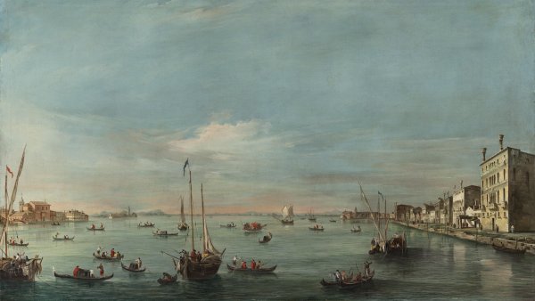 Vista del Canal de la Giudecca con las Zattere. Francesco Guardi