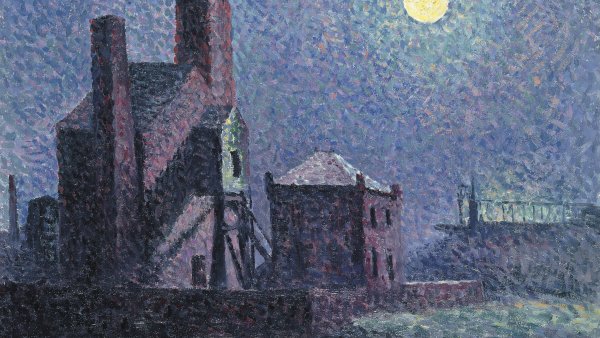 Fábrica a la luz de la luna. Maximilien Luce