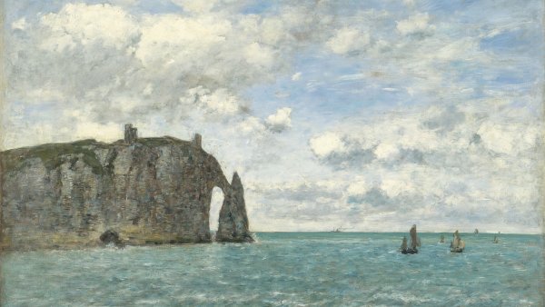 Étretat. El acantilado de Aval. Eugène Boudin