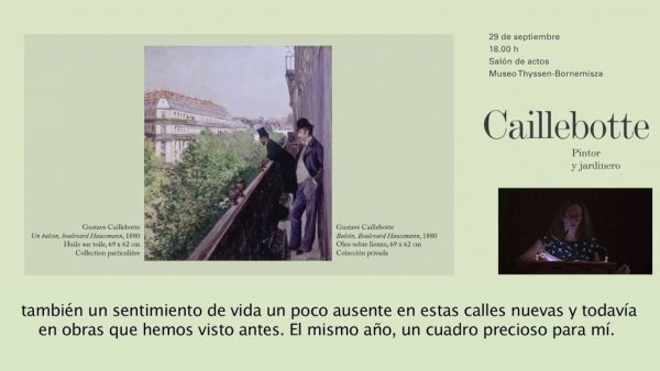 Vídeo de la conferencia Caillebotte. Pintor y jardinero