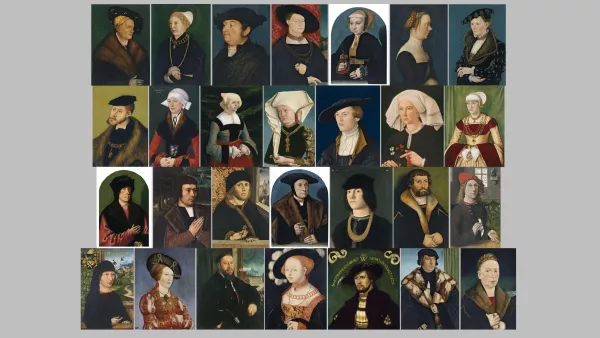 Tablero con selección de retratos para jugar a ¿Quién es quién?