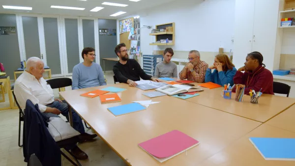 Personas dialogando. Museo Nacional Thyssen-Bornemisza