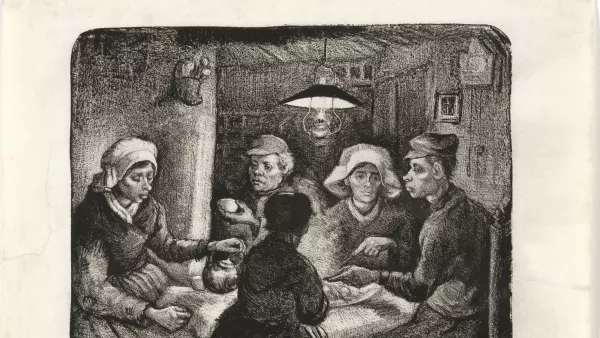 Campesinos comiendo patatas. Vincent van Gogh